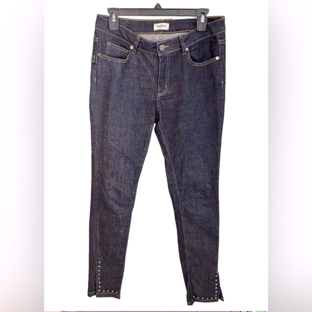 Zadig & Voltaire Eva Vent Straight Jeans with Studded Hem Size 30 NWOT
